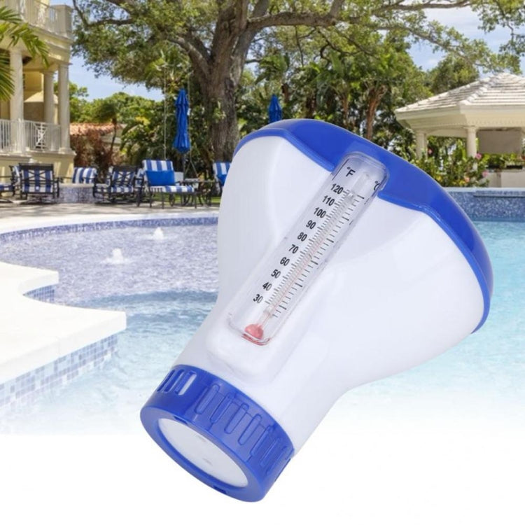 Termometro per piscina da 5 pollici Pillola d'acqua galleggiante Disinfezione impetuosa della piscina Dispenser automatico di farmaci Accessori per piscina, Style 1