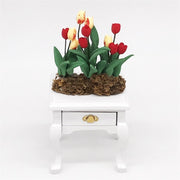 Modello di fiore di tulipano di simulazione del giocattolo mini casa 1:12, Tulip Flower