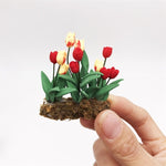 Modello fiore tulipano mini casa 1:12 decorazione