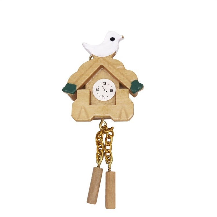 Orologio a cucù in legno miniatura per casa delle bambole
