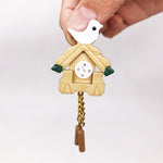 Orologio a cucù in legno miniatura per casa delle bambole