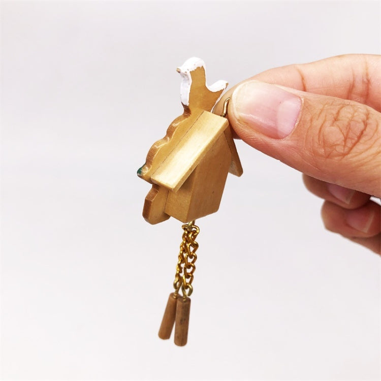 Orologio a cucù in legno miniatura per casa delle bambole