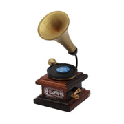 Grammofono retrò di simulazione giocattolo mini casa 1:12 con disco, Retro Gramophone with Record