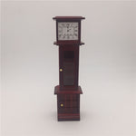 Orologio vintage in mogano di simulazione giocattolo mini casa 1:12, Vintage Clock