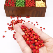 30 pezzi/3 confezioni 1:12 mini casa delle bambole cucina in miniatura gioco con cibo decorazione frutta mela, Apple