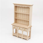 Mobili per case delle bambole Decorazione per sala studio in miniatura Libreria in legno con cassetti, Wooden Bookcase