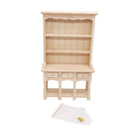 Mobili per case delle bambole Decorazione per sala studio in miniatura Libreria in legno con cassetti, Wooden Bookcase