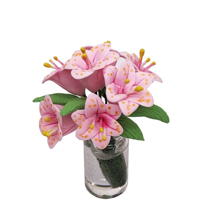 Mini casa delle bambole 1:12 con fiori decorativi in resina