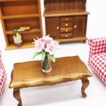 Mini casa delle bambole 1:12 con fiori decorativi in resina