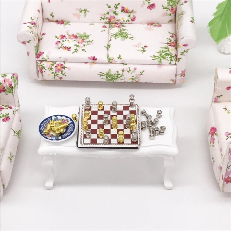 Accessori per la scena del modello di scacchi di simulazione del giocattolo della mini casa 1:12, Chess