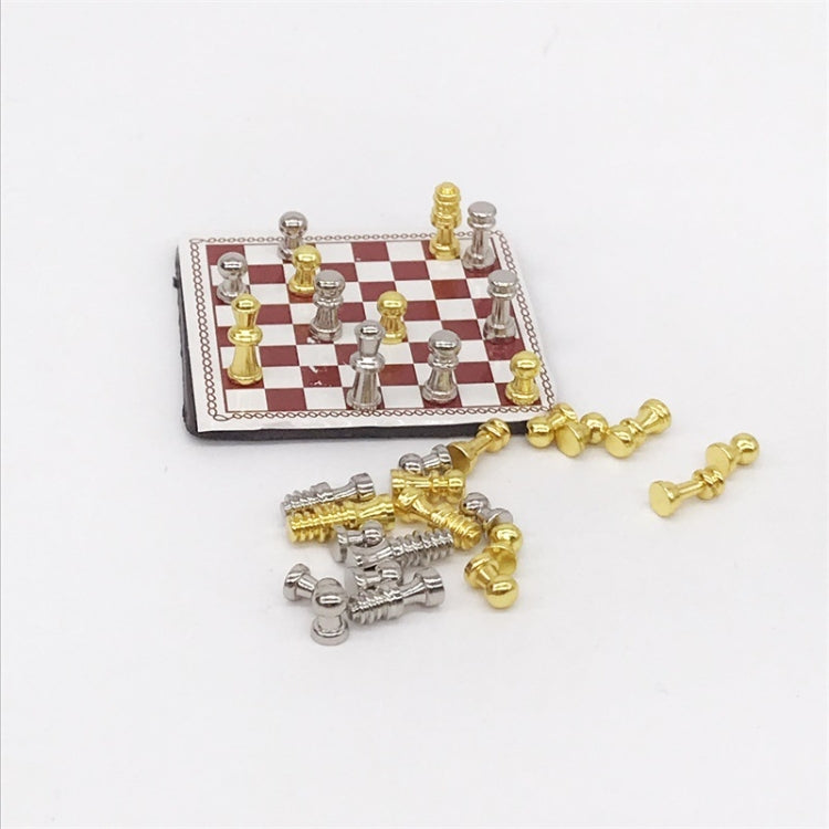 Accessori per la scena del modello di scacchi di simulazione del giocattolo della mini casa 1:12, Chess