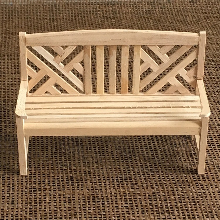 4 pezzi/set 1:12 casa delle bambole mini modello di mobili sgabello da giardino per esterni, Outdoor Garden Chai