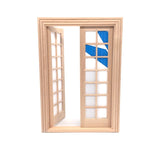 2 pezzi 1:12 casa delle bambole fai da te mini porta e finestra materiale semplice 28 griglie porta doppia penna, 2 PCS 28 Grids Double Ppen Door