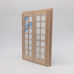 2 pezzi 1:12 casa delle bambole fai da te mini porta e finestra materiale semplice 28 griglie porta doppia penna, 2 PCS 28 Grids Double Ppen Door