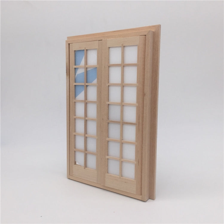 2 pezzi 1:12 casa delle bambole fai da te mini porta e finestra materiale semplice 28 griglie porta doppia penna, 2 PCS 28 Grids Double Ppen Door