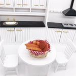 3 pezzi 1:12 Mini mobili per casa delle bambole Forniture per cucina Micro-cibo Gioco Cestino per il pane, Bread Box Basket
