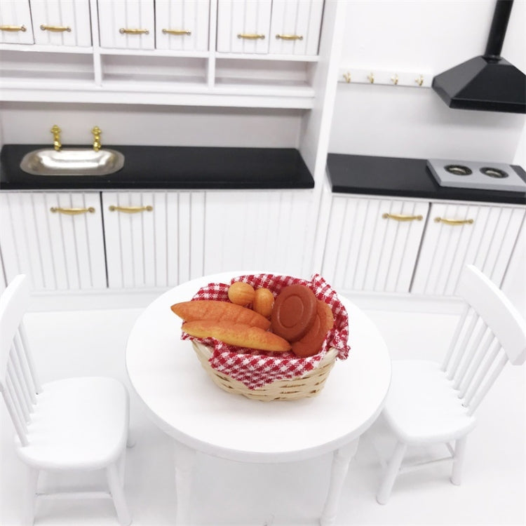 3 pezzi 1:12 Mini mobili per casa delle bambole Forniture per cucina Micro-cibo Gioco Cestino per il pane, Bread Box Basket