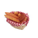 3 pezzi 1:12 Mini mobili per casa delle bambole Forniture per cucina Micro-cibo Gioco Cestino per il pane, Bread Box Basket