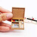 Scatola acquerello tascabile per case delle bambole 4x3x2cm