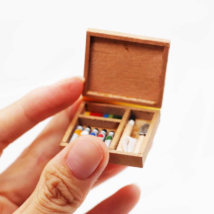 Scatola acquerello tascabile per case delle bambole 4x3x2cm