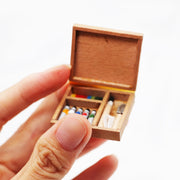 Accessori per mobili per case delle bambole Scatola per acquerello tascabile Simulazione pittura Vaiolo, Painting Pox