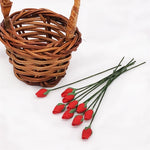 10 pezzi 1:12 Mini House Toy Simulazione Rose Bone per soggiorno in giardino, Rose Bone