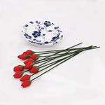 10 pezzi 1:12 Mini House Toy Simulazione Rose Bone per soggiorno in giardino, Rose Bone