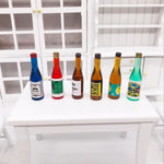 Modello da 18 pezzi/3 confezioni in scala 1:12 per mini casa delle bambole, simulazione tascabile, frutta, vino, bottiglia di bevande, Wine Drink Bottle