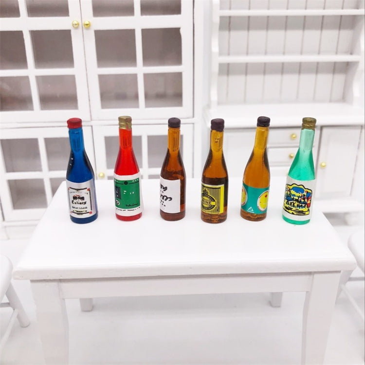 Modello da 18 pezzi/3 confezioni in scala 1:12 per mini casa delle bambole, simulazione tascabile, frutta, vino, bottiglia di bevande, Wine Drink Bottle