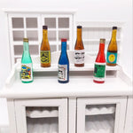 Modello da 18 pezzi/3 confezioni in scala 1:12 per mini casa delle bambole, simulazione tascabile, frutta, vino, bottiglia di bevande, Wine Drink Bottle