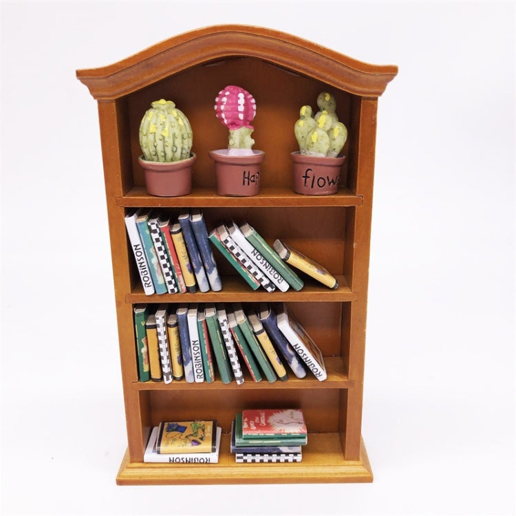 1:12 Mini House Toy Simulazione Mobili Libreria in legno Mini House Toy, Wooden Bookcase