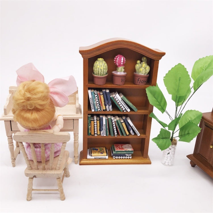 1:12 Mini House Toy Simulazione Mobili Libreria in legno Mini House Toy, Wooden Bookcase