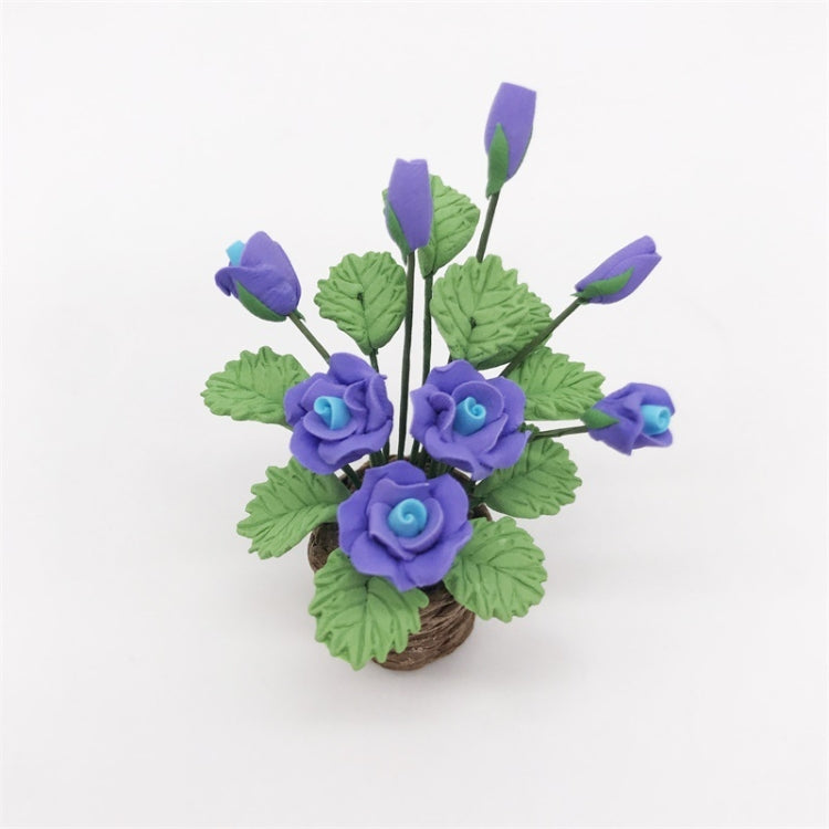 Miniatura Vaso con Fiori Rosa Viola Scala 1:12