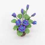 1:12 Mini House Toy Simulazione Modello di fiori di rosa viola, Purple Rose Flowers