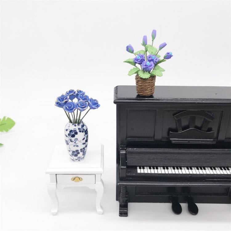 1:12 Mini House Toy Simulazione Modello di fiori di rosa viola, Purple Rose Flowers