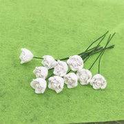 10 rose decorative per la scena della camera da letto del giardino della casa delle bambole in scala 1:12 in scala 1:12, White