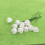 10 Rose decorative in resina per casa delle bambole 1:12