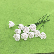 10 rose decorative per la scena della camera da letto del giardino della casa delle bambole in scala 1:12 in scala 1:12, White