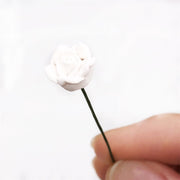 10 rose decorative per la scena della camera da letto del giardino della casa delle bambole in scala 1:12 in scala 1:12, White