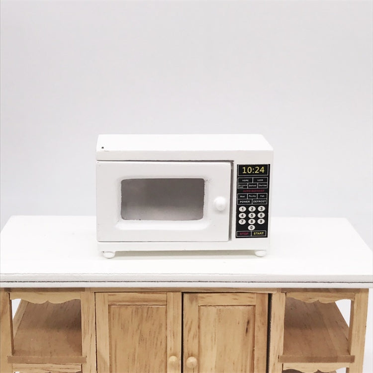 Forno a microonde pregiato per la decorazione della cucina della casa delle bambole in scala 1:12, Microwave Oven
