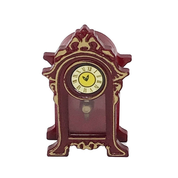 Orologio vintage classico in plastica color mogano 7x5x3 cm
