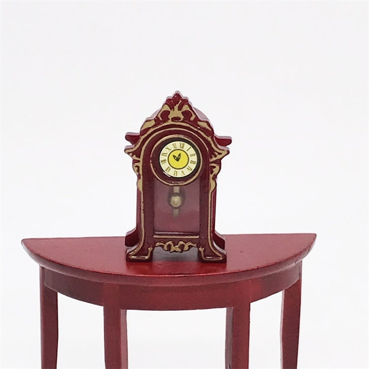 Orologio vintage classico in plastica color mogano 7x5x3 cm