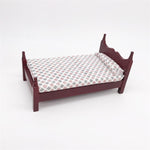 Letto singolo in legno per mini case 1:12