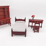 Letto singolo in legno per mini case 1:12