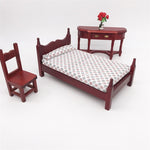 Letto singolo in legno per mini case 1:12