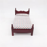 Letto singolo in legno per mini case 1:12