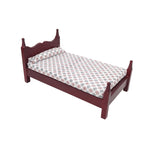 Letto singolo in legno per mini case 1:12