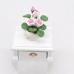 Pianta decorativa rosa in vaso miniatura 1:12