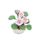 Pianta decorativa rosa in vaso miniatura 1:12