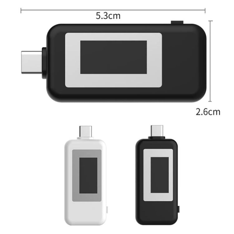 KEWEISI Tester multifunzione tipo C / USB-C Rilevatore di carica Voltmetro digitale Amperometro Misuratori di tensione